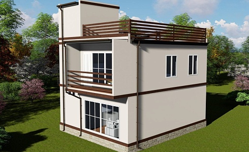 Индивидуальный жилой дом по адресу: Краснодарский край, Туапсинский район, СТ Мечта. Общая площадь 81 м2. Сдан 09.2019