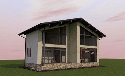 Индивидуальный жилой дом по  адресу: Краснодарский край, г. Сочи, Лазаревский район, с/т «Здоровье». Общая площадь  всех помещений 93,96 м2. Сдан 12.2018    