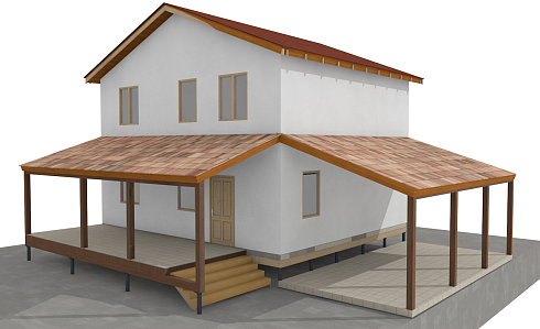 Индивидуальный жилой дом по адресу: Московская область, Павлово-Посадский район, Улитинское с.п., дер. Евсеево, СНТ «Фиалка». Общая площадь 144 м2. Сдан 05.2019