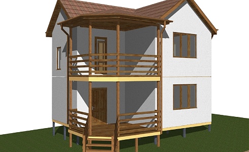 Индивидуальный жилой дом по адресу: Севастополь, пер. Курчатово, уч. 13 В. Общая площадь 79 м2. Сдан 11.2019