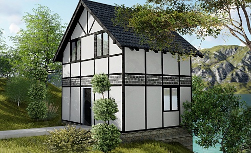 Индивидуальный жилой дом с мансардой по адресу:Краснодарский край, г. Сочи. Общая площадь 63 м2. Сдан 03.2019