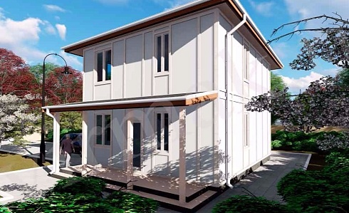 Индивидуальный двухэтажный жилой дом площадь 109м2 по адресу: г. Севастополь, СТ "Фронтовик", уч. 67.Сдан 04.18.Сдан 04.18