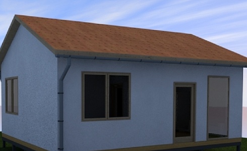 Индивидуальный жилой дом по адресу: Республика Крым, Кировский район, с. Жемчужина Крыма. Общая площадь 43 м2. Сдан 07.2019. 