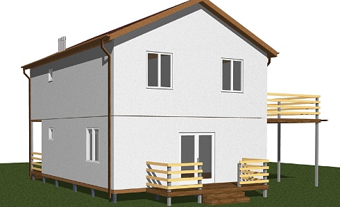 Индивидуальный жилой дом по адресу: Севастополь, ТСН «СНТ Здоровье-89», уч. 30. Общая площадь 126 м2. Сдан 10. 2019