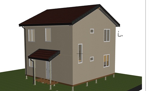  Индивидуальный жилой дом по адресу: Краснодарский край, Туапсинский район, с. Бжид. Общая площадь – 88 м2. Сдан 02.2020