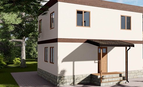 Индивидуальный жилой дом по  адресу: Краснодарский край, г. Сочи, Хостинский район, село Краевско-Армянское, пер. Мостовой. Общая площадь  всех помещений 91,00 м2. Сдан 12.2018